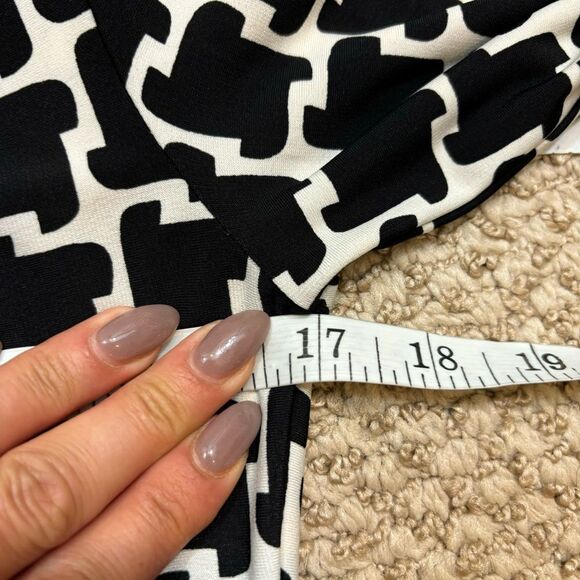 Ladies Laundry by Shelli Segal Brand Large Print Houndstooth Shirt‎ Dress Size 2 - Picture 8 of 10